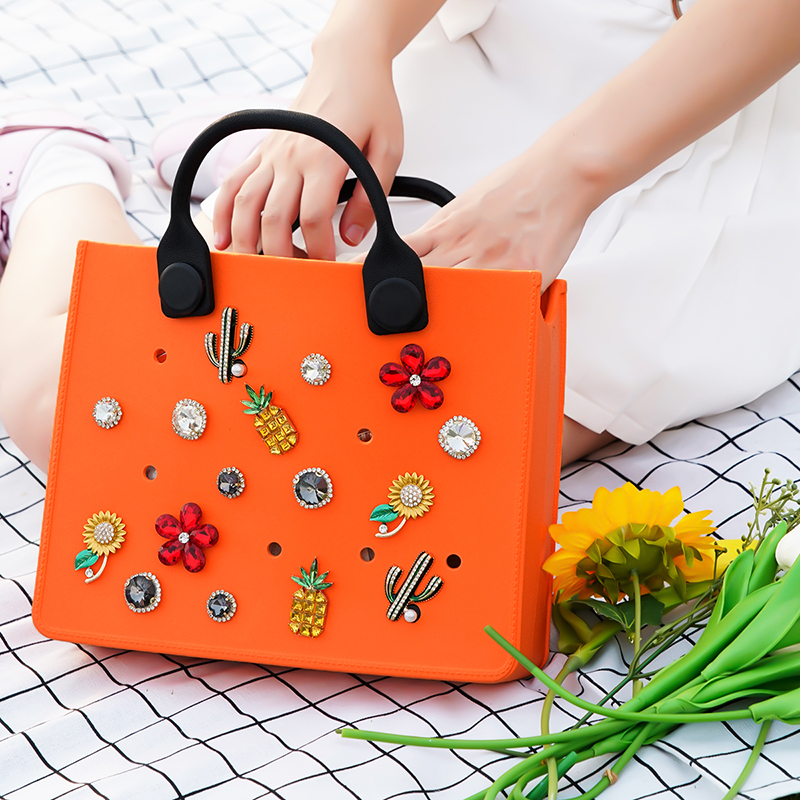 Orange handbag hollow accessories detachable women's bag