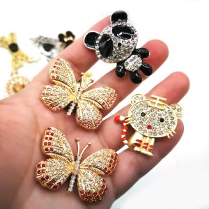 Rhinestone shoe decoration Metal butterfly shoe decoration