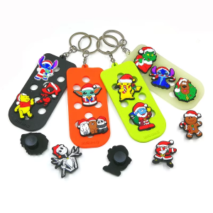Soft rubber keychain creative painting rubber custom keychain